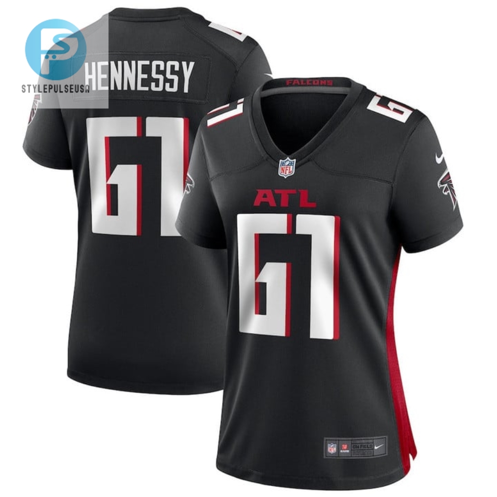 Matt Hennessy 61 Atlanta Falcons Womens Game Jersey Black stylepulseusa 1