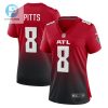 Kyle Pitts 8 Atlanta Falcons Womens Alternate Game Jersey Red stylepulseusa 1