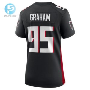 Taquon Graham 95 Atlanta Falcons Womens Game Jersey Black stylepulseusa 1 2