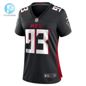 James Vaughters 93 Atlanta Falcons Womens Game Jersey Black stylepulseusa 1 1