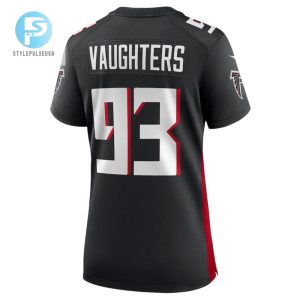 James Vaughters 93 Atlanta Falcons Womens Game Jersey Black stylepulseusa 1 2