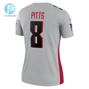 Kyle Pitts 8 Atlanta Falcons Womens Inverted Legend Jersey Gray stylepulseusa 1 2