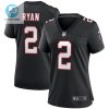 Matt Ryan 2 Atlanta Falcons Womens Throwback Game Jersey Black stylepulseusa 1