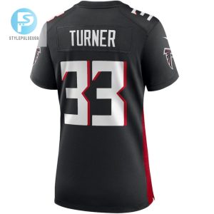 Michael Turner 33 Atlanta Falcons Womens Retired Game Jersey Black stylepulseusa 1 2