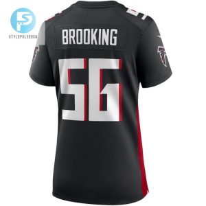 Keith Brooking 56 Atlanta Falcons Womens Retired Game Jersey Black stylepulseusa 1 2