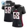 Kyle Hinton 68 Atlanta Falcons Game Women Jersey Black stylepulseusa 1