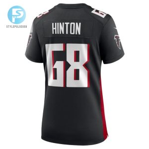 Kyle Hinton 68 Atlanta Falcons Game Women Jersey Black stylepulseusa 1 2