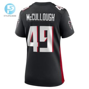 Liam Mccullough 49 Atlanta Falcons Game Women Jersey Black stylepulseusa 1 2