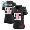 Zach Harrison 96 Atlanta Falcons Game Women Jersey Black stylepulseusa 1