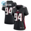 Albert Huggins 94 Atlanta Falcons Game Women Jersey Black stylepulseusa 1