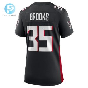 Natrone Brooks 35 Atlanta Falcons Game Women Jersey Black stylepulseusa 1 2