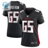 Matthew Bergeron 65 Atlanta Falcons Game Women Jersey Black stylepulseusa 1