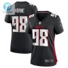 Timmy Horne 98 Atlanta Falcons Game Women Jersey Black stylepulseusa 1