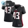 Tucker Fisk 43 Atlanta Falcons Game Women Jersey Black stylepulseusa 1