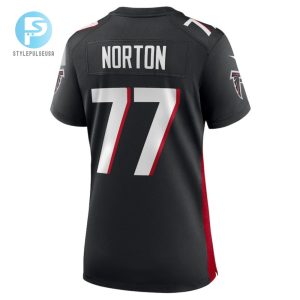 Storm Norton 77 Atlanta Falcons Women Game Jersey Black stylepulseusa 1 2