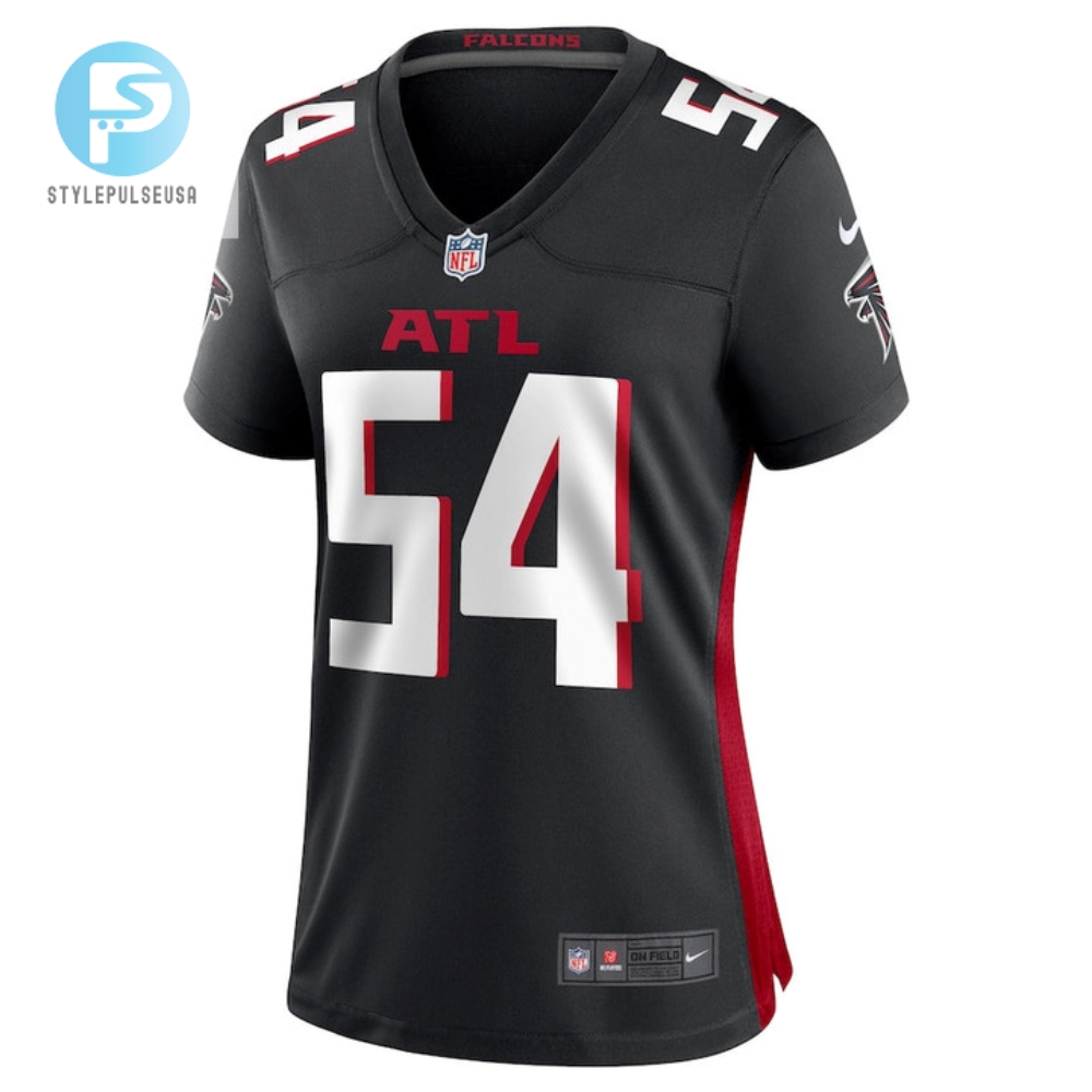 Justin Shaffer 54 Atlanta Falcons Women Game Jersey  Black 