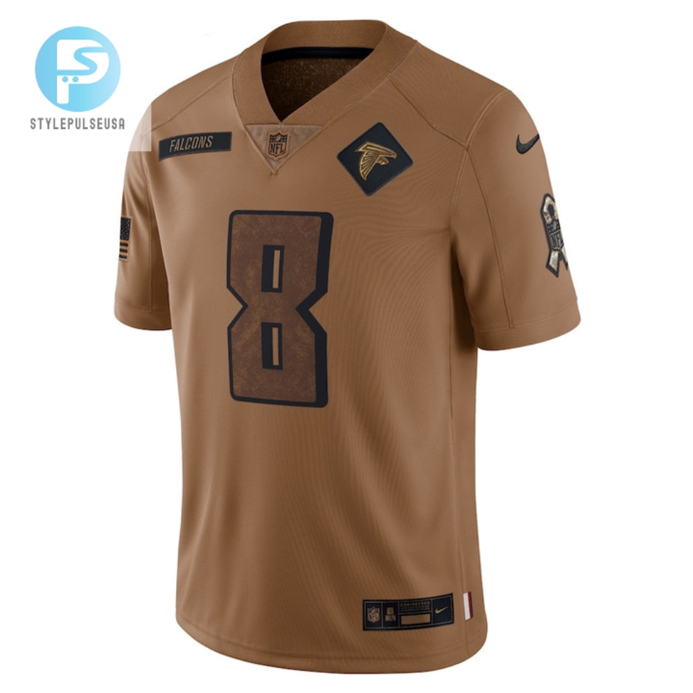 Kyle Pitts 8 Atlanta Falcons Men 2023 Salute To Service Limited Jersey  Brown 