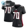 Isaiah Prince 70 Atlanta Falcons Women Team Game Jersey Black stylepulseusa 1
