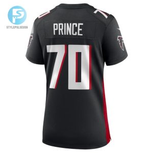 Isaiah Prince 70 Atlanta Falcons Women Team Game Jersey Black stylepulseusa 1 2