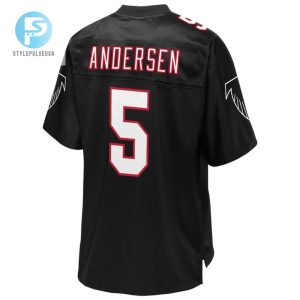 Morten Andersen 5 Atlanta Falcons Nfl Pro Line Vintage Men Retired Jersey Black stylepulseusa 1 2