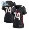 Travis Bell 74 Atlanta Falcons Team Game Women Jersey Black stylepulseusa 1