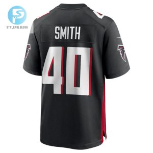 Keith Smith 40 Atlanta Falcons Mens Game Jersey Black stylepulseusa 1 2