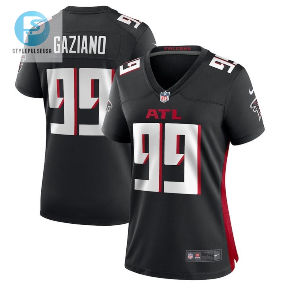 Joe Gaziano 99 Atlanta Falcons Game Women Jersey Black stylepulseusa 1