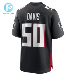 Tae Davis 50 Atlanta Falcons Game Men Jersey Black stylepulseusa 1 2