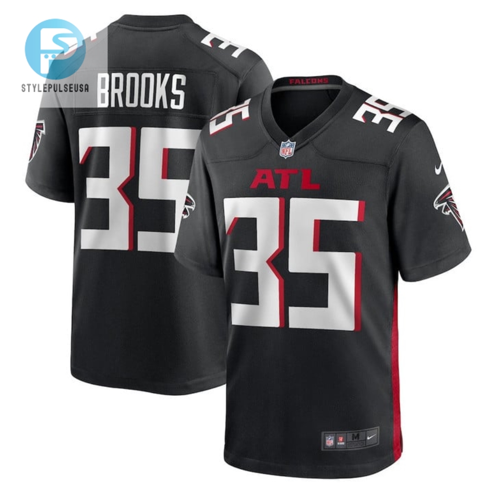 Natrone Brooks 35 Atlanta Falcons Game Men Jersey Black stylepulseusa 1