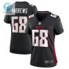 Josh Andrews 68 Atlanta Falcons Game Women Jersey Black stylepulseusa 1