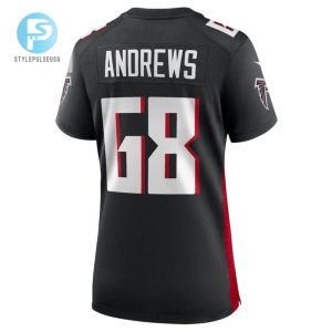 Josh Andrews 68 Atlanta Falcons Game Women Jersey Black stylepulseusa 1 2