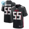 John Abraham 55 Atlanta Falcons Men Game Retired Jersey Black stylepulseusa 1