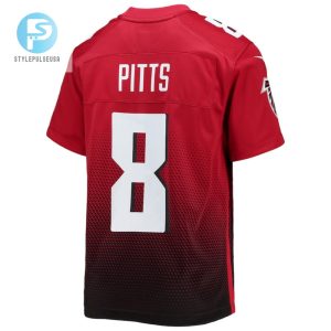 Kyle Pitts 8 Atlanta Falcons Youth Game Jersey Red stylepulseusa 1 2