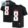 Kyle Pitts 8 Atlanta Falcons Youth Jersey Black stylepulseusa 1