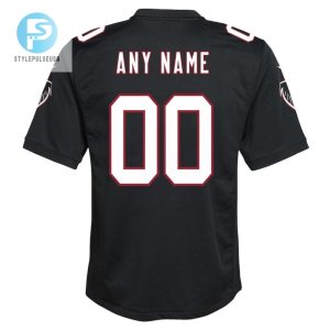 Atlanta Falcons Custom Youth Throwback Game Jersey Black stylepulseusa 1 2