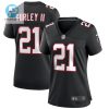 Todd Gurley Ii 21 Atlanta Falcons Womens Throwback Game Jersey Black stylepulseusa 1