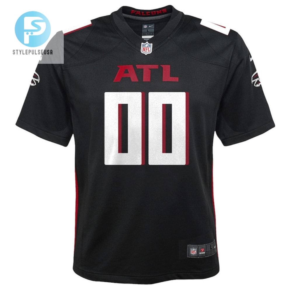 Atlanta Falcons Custom Youth Game Jersey  Black 
