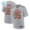 Chris Jones 95 Kansas City Chiefs Atmosphere Fashion Game Jersey Gray stylepulseusa 1