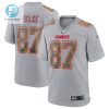 Travis Kelce 87 Kansas City Chiefs Atmosphere Fashion Game Jersey Gray stylepulseusa 1