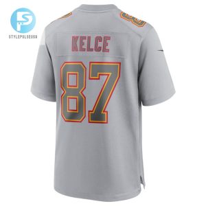 Travis Kelce 87 Kansas City Chiefs Atmosphere Fashion Game Jersey Gray stylepulseusa 1 2