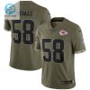 Derrick Thomas Kansas City Chiefs 2022 Salute To Service Retired Player Limited Jersey Olive stylepulseusa 1