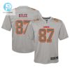 Travis Kelce 97 Kansas City Chiefs Youth Atmosphere Game Jersey Gray stylepulseusa 1