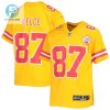 Travis Kelce 87 Kansas City Chiefs Youth Inverted Team Game Jersey Gold stylepulseusa 1