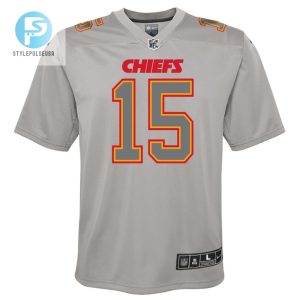 Patrick Mahomes 15 Kansas City Chiefs Youth Atmosphere Game Jersey Gray stylepulseusa 1 1