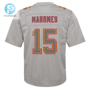 Patrick Mahomes 15 Kansas City Chiefs Youth Atmosphere Game Jersey Gray stylepulseusa 1 2