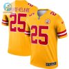 Clyde Edwardshelaire 25 Kansas City Chiefs Inverted Legend Jersey Gold stylepulseusa 1