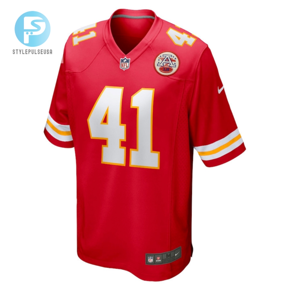 James Winchester 41 Kansas City Chiefs Game Jersey  Red 