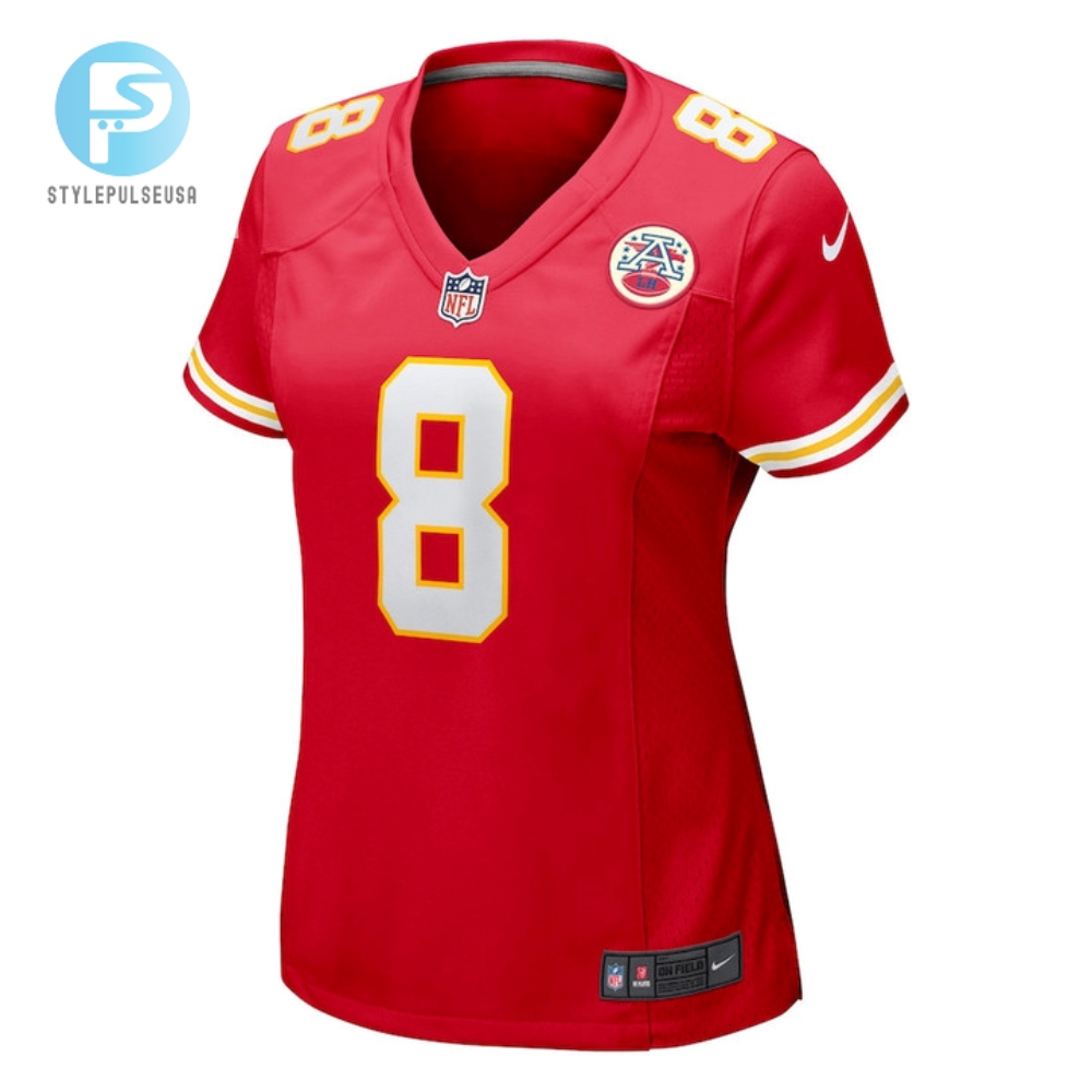 Carlos Dunlap 8 Kansas City Chiefs Womens Home Game Player Jersey  Red 