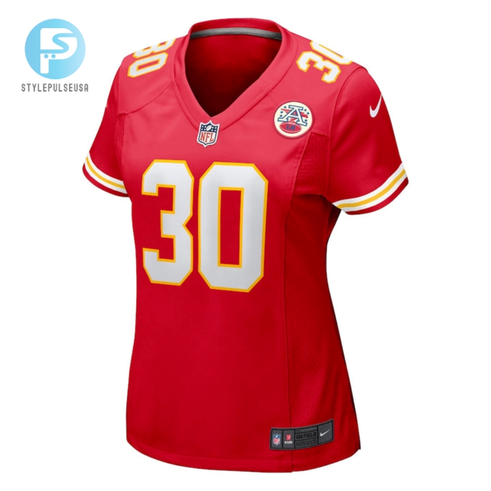 Dicaprio Bootle 30 Kansas City Chiefs Womens Home Game Player Jersey  Red 