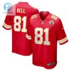 Blake Bell 81 Kansas City Chiefs Game Player Jersey Red stylepulseusa 1